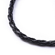 Trendy Braided Imitation Leather Necklace Making US-NJEW-S105-017-3