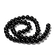 Natural Eyeless Obsidian Beads Strands US-X-G-K123-06-8mm-2
