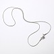 Trendy Men's 304 Stainless Steel Snake Chain Necklaces US-NJEW-M065-A-01-2