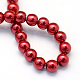 Baking Painted Pearlized Glass Pearl Round Bead Strands US-HY-Q003-4mm-51-4