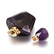 Faceted Natural Amethyst Openable Perfume Bottle Pendants US-G-E564-09F-G-3