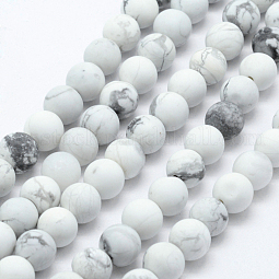 Natural Howlite Beads Strands US-G-F518-22-6mm