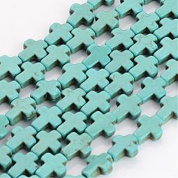 Synthetic Turquoise Beads Strands US-TURQ-G112-8x10mm-01