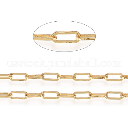 Soldered Brass Paperclip Chains US-CHC-D025-04G-1