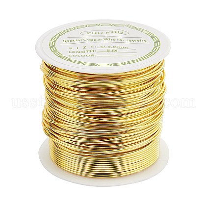Copper Wire Copper Beading Wire for Jewelry Making US-CWIR-F001-G-0.8mm-1