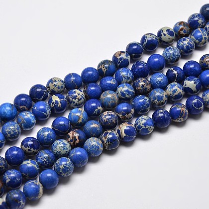 Natural Imperial Jasper Beads Strands US-G-I122-10mm-06-1