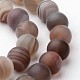 Frosted Natural Botswana Agate Round Bead Strands US-G-F261-21-6mm-1