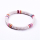Handmade Polymer Clay Heishi Beads Stretch Bracelets US-BJEW-JB05087-2