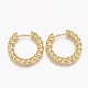 Brass Huggie Hoop Earrings US-EJEW-L231-31G-1