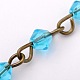 Handmade Bicone Glass Beads Chains for Necklaces Bracelets Making US-AJEW-JB00049-2