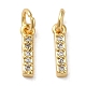 Brass Micro Pave Grade AAA Cubic Zirconia Charms US-ZIRC-P067-11G-I-NR-1