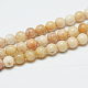 Natural Yellow Sunstone Round Bead Strands US-G-O039-18-8mm-2