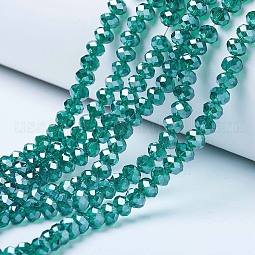 Electroplate Glass Beads Strands US-EGLA-A034-T8mm-A18