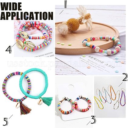 Handmade Polymer Clay Beads&nbsp;US-CLAY-R067-3.0mm-30-4