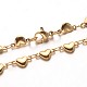 304 Stainless Steel Heart Link Bracelets US-BJEW-M121-03G-2