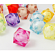 Mixed Color Transparent Acrylic Faceted Cube Beads US-X-TACR-Y03BC-16mm-1
