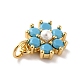 Rack Plating Brass Micro Pave Cubic Zirconia Charms US-KK-A160-22H-G-3