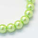 Baking Painted Pearlized Glass Pearl Round Bead Strands US-HY-Q003-4mm-07-2