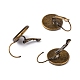 Antique Bronze Brass Bezel Leverback Earring Findings for Cabochons US-X-KK-C1244-16mm-AB-NR-3