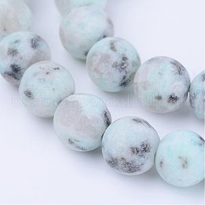 Natural Sesame Jasper/Kiwi Jasper Beads Strands US-G-Q462-8mm-17