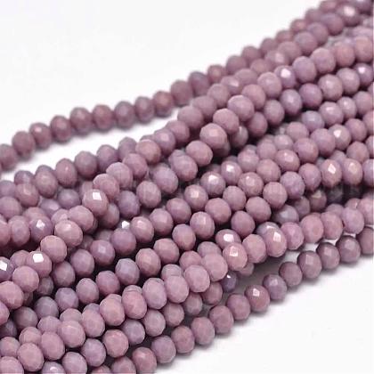 Faceted Rondelle Glass Beads Strands US-GLAA-I033-4mm-22-1