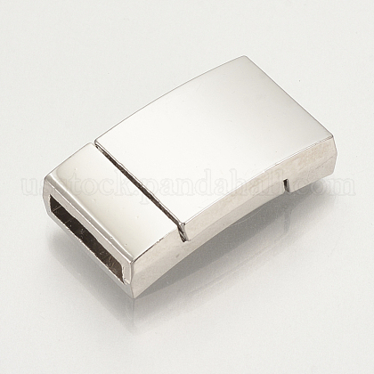 Alloy Magnetic Clasps with Glue-in Ends US-PALLOY-R089-05P-1