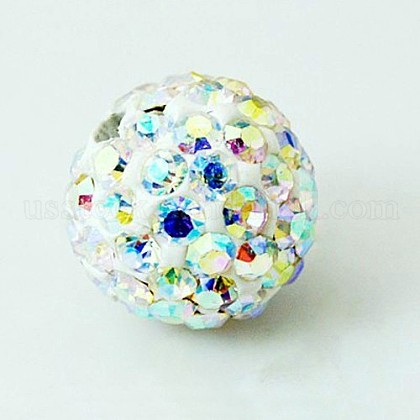 Pave Disco Ball Beads US-X-RB-H258-8MM-101-1