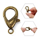 Tibetan Style Alloy Lobster Claw Clasps US-PALLOY-O027-AB01-3