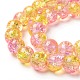 Spray Painted Crackle Glass Beads Strands US-CCG-Q002-8mm-03-3