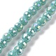 Electroplate Opaque Solid Color Glass Beads Strands US-GLAA-E036-10-M-2