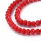Opaque Solid Color Glass Beads Strands US-EGLA-A034-P6mm-D22-3