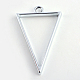 Rack Plating Alloy Triangle Open Back Bezel Pendants US-PALLOY-S047-09D-FF-2