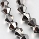 Faceted Bicone Electroplate Glass Beads Strands US-EGLA-P016-4mm-F06-1