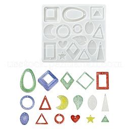 DIY Geometrical Shape Pendant Silicone Molds US-DIY-YW0008-06