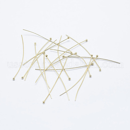 Brass Ball Head Pins US-KK-G331-10-0.6x45-NF-1