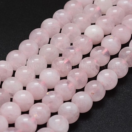 Natural Madagascar Rose Quartz Beads Strands US-G-K285-33-6mm-01-1