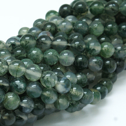 Natural Moss Agate Bead Strands US-G-J358-01-8mm-1