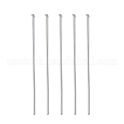 Jewelry Tools and Equipment Decorative Stainless Steel Flat Head Pins US-X-STAS-E023-0.6x50mm-1