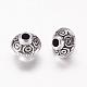Tibetan Style Antique Silver Tone Bicone Alloy Spacer Beads US-X-LF1152Y-NF-2