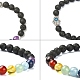 Chakra Jewelry Natural Lava Rock Bead Stretch Bracelets US-BJEW-JB02272-4