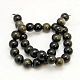Natural Golden Sheen Obsidian Beads Strands US-G-C068-10mm-9-2