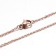 304 Stainless Steel Cable Chain Necklaces US-NJEW-E026-04RG-C-1