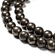 Natural Pyrite Beads Strands US-G-L031-6mm-01-3