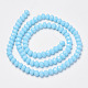 Opaque Solid Color Glass Beads Strands US-EGLA-A034-P6mm-D08-2