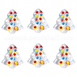 6Pcs Handmade Bumpy Glass Beads Strands US-LAMP-FS0001-16F