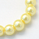 Baking Painted Pearlized Glass Pearl Round Bead Strands US-HY-Q003-4mm-22-2