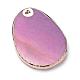 Golden Plated Natural Agate Pendants US-G-R413-14-2