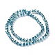 Electroplate Transparent Glass Beads Strands US-EGLA-H101-03-3