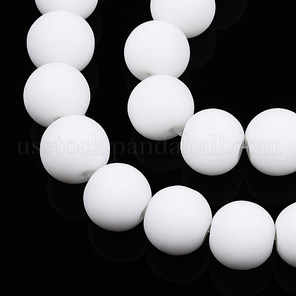Opaque Glass Beads Strands&nbsp;US-GLAA-T032-P8mm-MD02-2