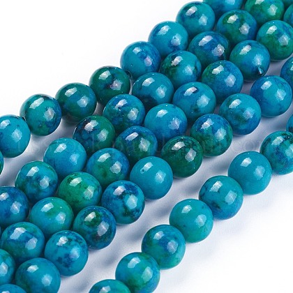 Natural Chrysocolla Beads Strands US-G-F647-02-B-1